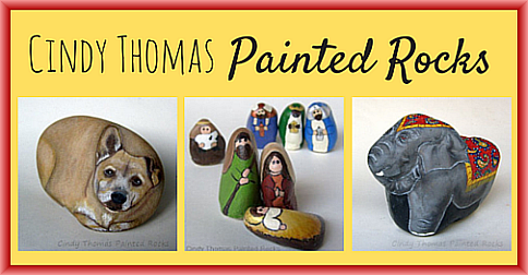 unique nativity sets, painted rocks, Pinterest, Flikr, High Plains Critters, Facebook, Cindy Thomas